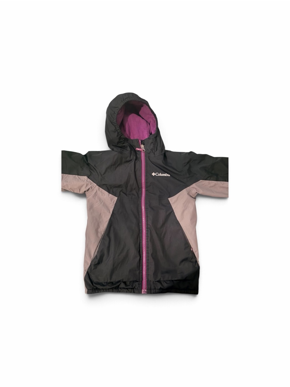 Columbia Girls Interchange Winter Jacket Black Gray Purple Size XS 6/6X - Picture 3 of 7